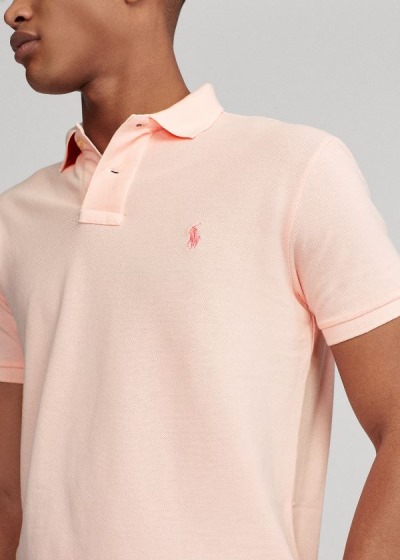 Ralph Lauren Pink Pony Custom Slim Fit Polo Herre Danmark (TAGJL0846)